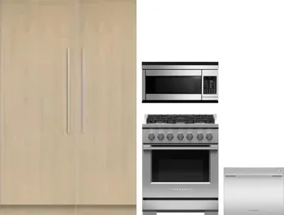 5 Piece Package Includes Refrigerator, Freezer, Range, Microwave And Dishwasher